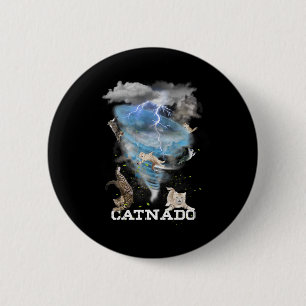 Catnado Funny Best Graphic Cute Cat Lover 6 Cm Round Badge