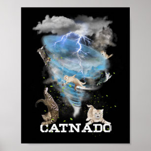 Catnado Funny Best Graphic Cute Cat Lover Poster