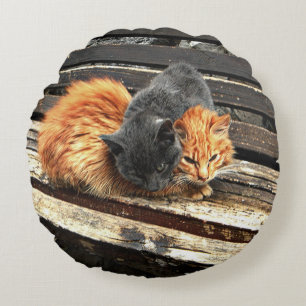 Catnap Cuties Round Cushion
