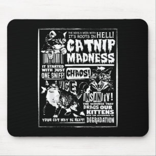 Catnip Madness Cute Kitten Cat Lover Gift For Cat Mouse Mat