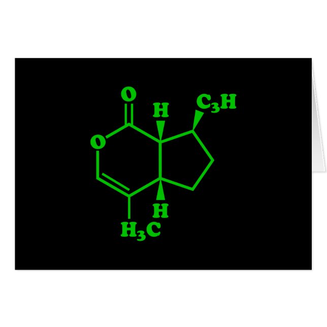 Catnip Nepetalactone Molecular Chemical Formula (Front Horizontal)