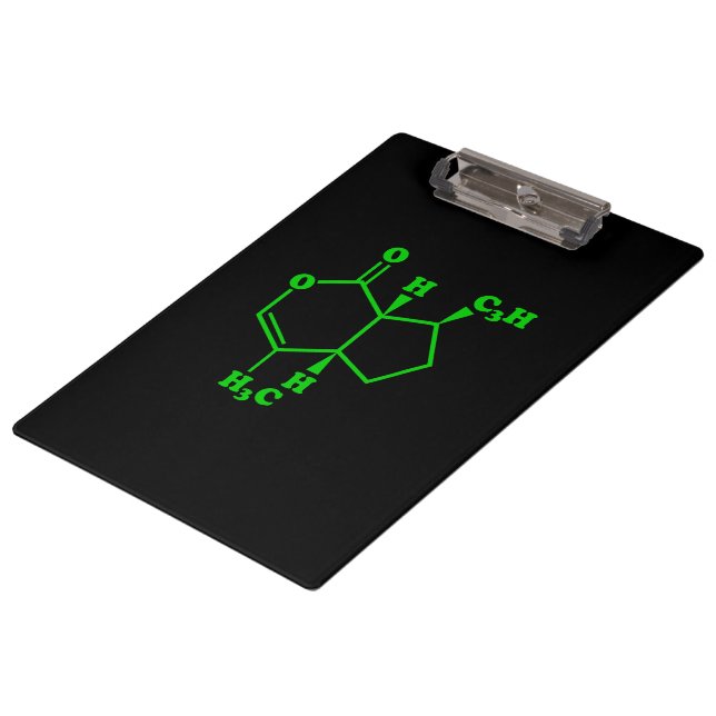 Catnip Nepetalactone Molecular Chemical Formula Clipboard (Angled)