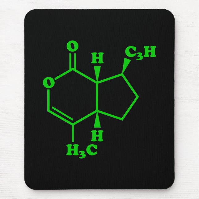 Catnip Nepetalactone Molecular Chemical Formula Mouse Mat (Front)