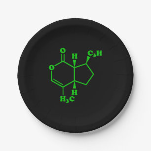 Catnip Nepetalactone Molecular Chemical Formula Paper Plate