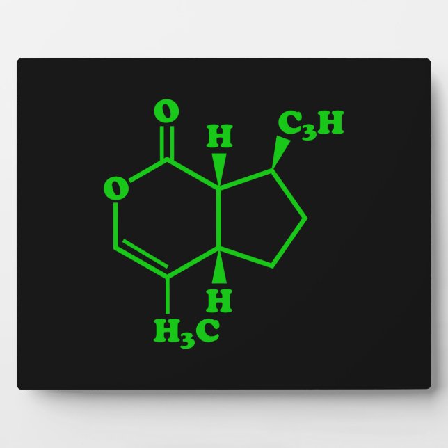 Catnip Nepetalactone Molecular Chemical Formula Plaque (Front)