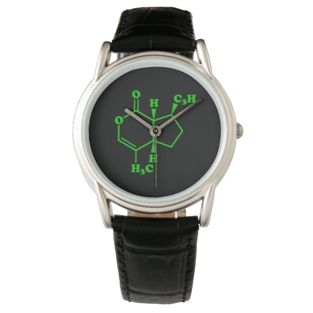 Catnip Nepetalactone Molecular Chemical Formula Watch (Front)