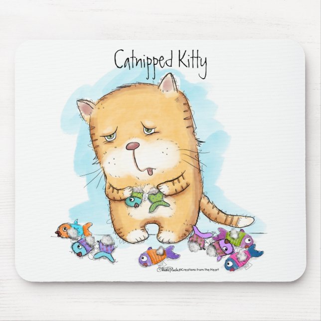 Catnipped Kitty Mouse Mat (Front)