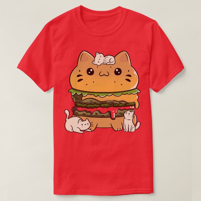 Catnivore Diet Funny Cat Red by Tobe Fonseca T-Shirt (Design Front)