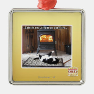 Catnuts roasting metal tree decoration