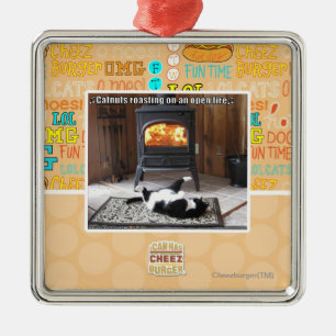 Catnuts roasting metal tree decoration