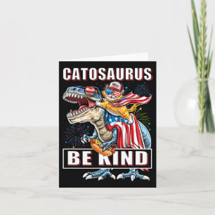 Catosaurus Funny Cat Dinosaur Meowica Card