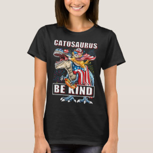Catosaurus Funny Cat Dinosaur Meowica T-Shirt