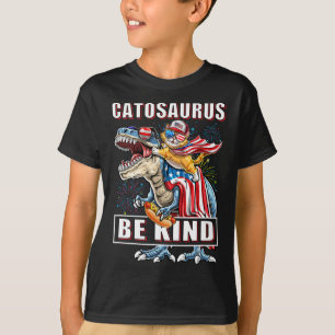 Catosaurus Funny Cat Dinosaur Meowica T-Shirt