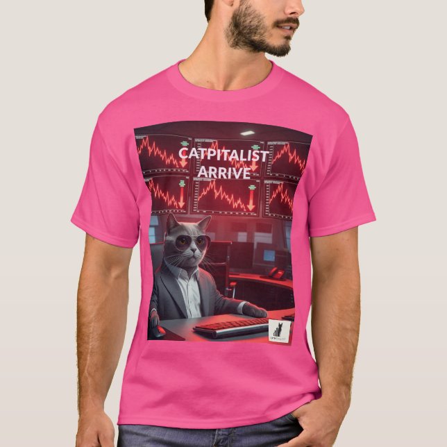 Catpitalist : Market Crash Comedy - Funny Finance  T-Shirt (Front)