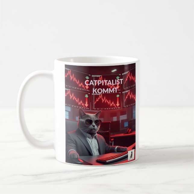 Catpitalist: Marktcrash-Komödie -Tasse Coffee Mug (Left)