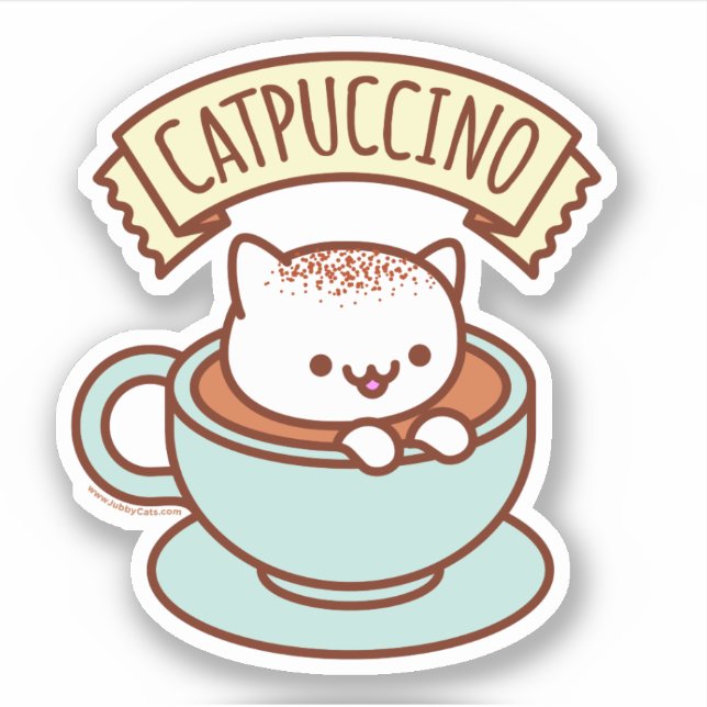 CATPUCCINO Cat Sticker (Front)