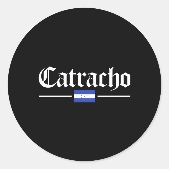 Catracho Honduras Flag Classic Round Sticker (Front)