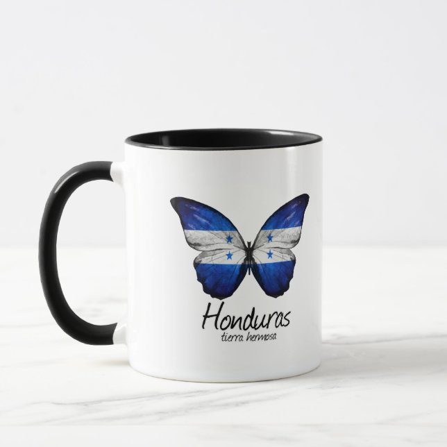 Catrachos, Honduras Flag, Honduran Flag, Butterfly Mug (Left)