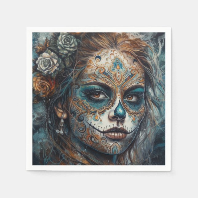 Catrina Azul Napkin (Front)