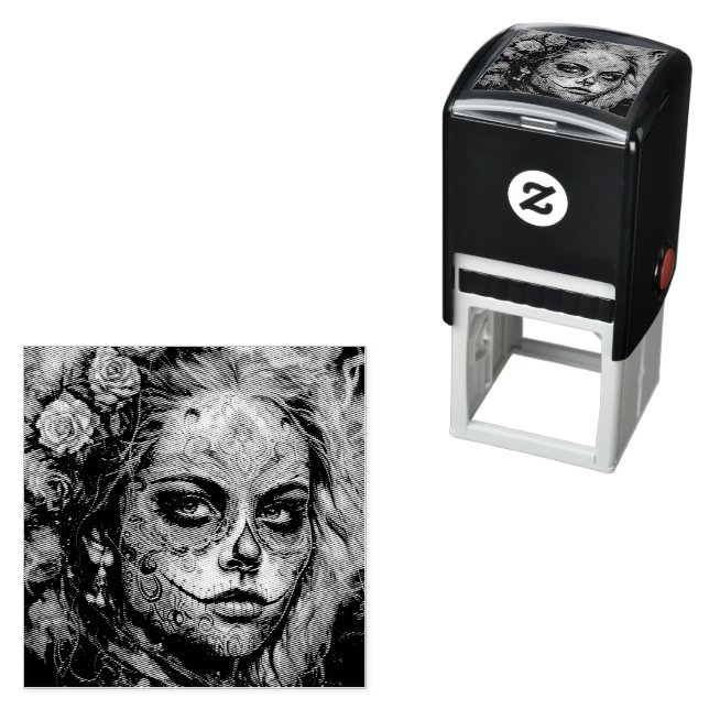 Catrina Azul Self-inking Stamp (In Situ)