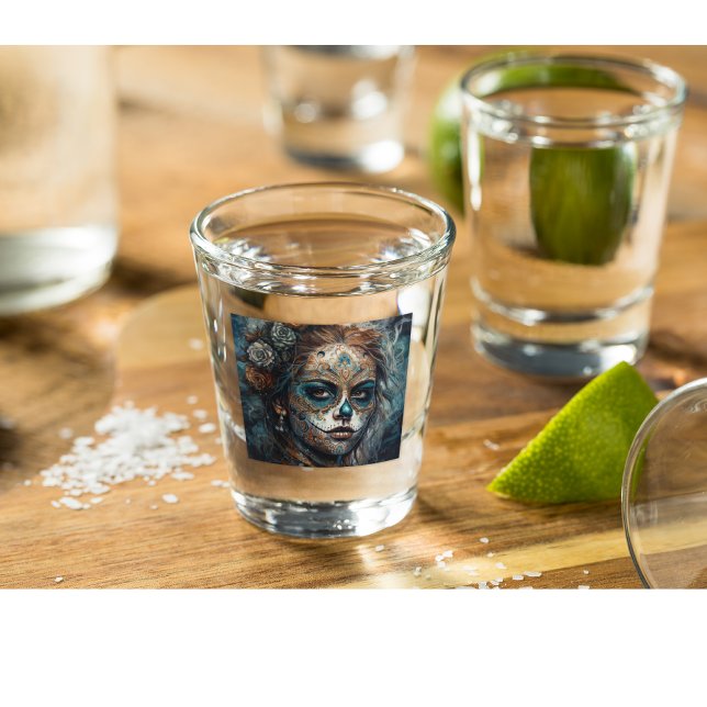 Catrina Azul Shot Glass (Creator Uploaded)