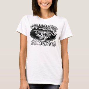 catrina day of the dead halloween tshirt