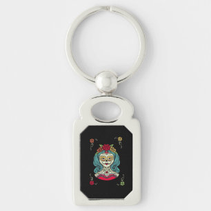 Catrina Día de Muertos Web Key Ring