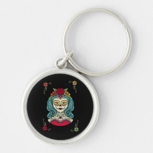 Catrina Día de Muertos Web Key Ring