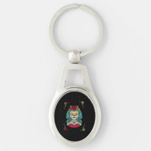 Catrina Día de Muertos Web Key Ring