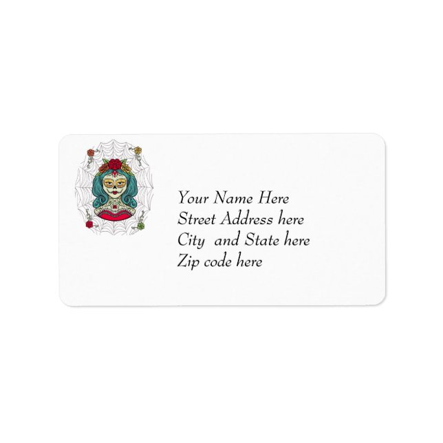 Catrina Día de Muertos Web Label (Front)