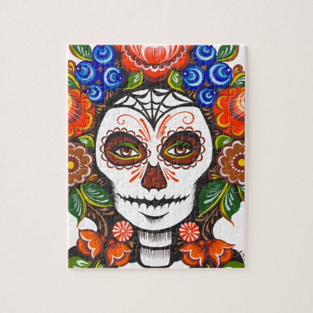 Catrina in flowers jigsaw puzzle (Vertical)