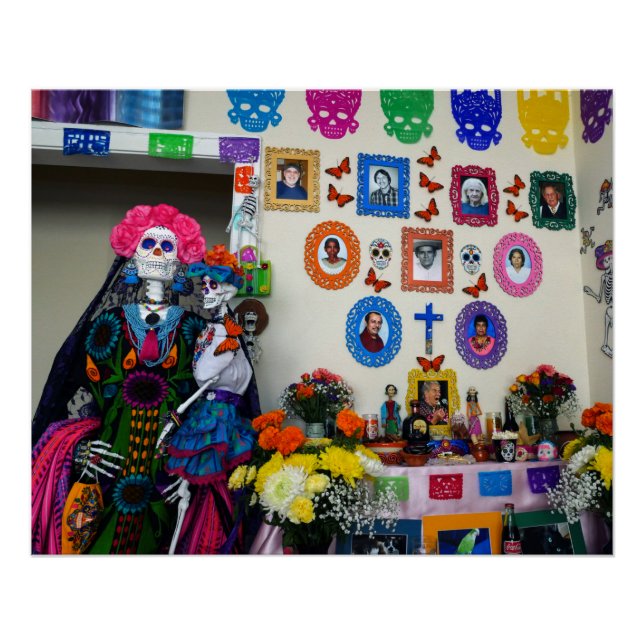 Catrina Mother and Child Ofrenda Poster (Front)