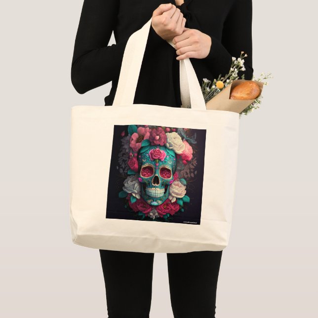 Catrina Skull Artistic Tote (Front (Product))