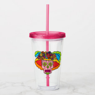 Catrina Sugar Skull Acrylic Tumbler