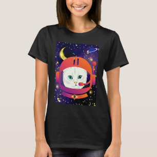 Catronaut Cat Astronaut Cosmic Space Cat Galaxy T-Shirt