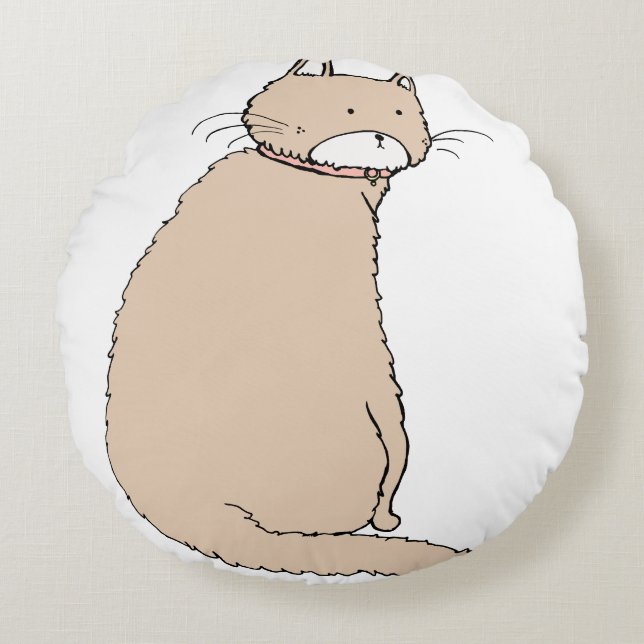 cats11 round cushion (Front)