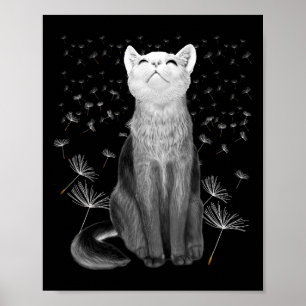 Cats 365 Cats 365 Dandelion Cat Graphic Poster