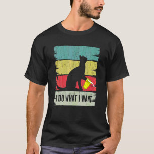 Cats 365 I Do What I Want  Retro Vintage Cat T-Shirt
