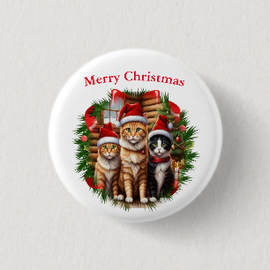 Cats 3 cm round badge
