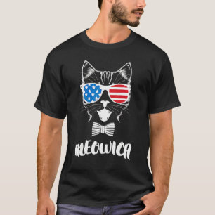 Cats 4th Of July Meowica Merica Cat Usa American T-Shirt