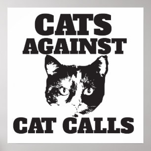 Cats against cat calls poster