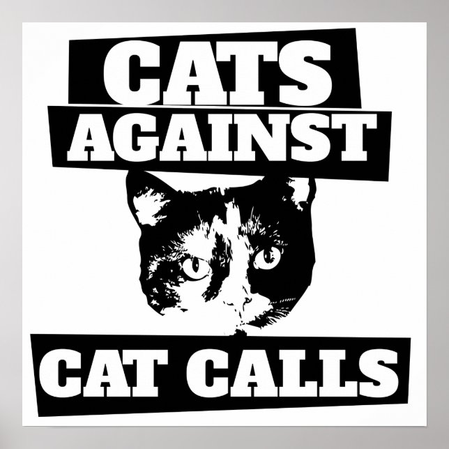 Cats against cat calls poster (Front)