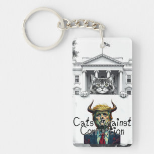 Cats Against Corruption Key Ring