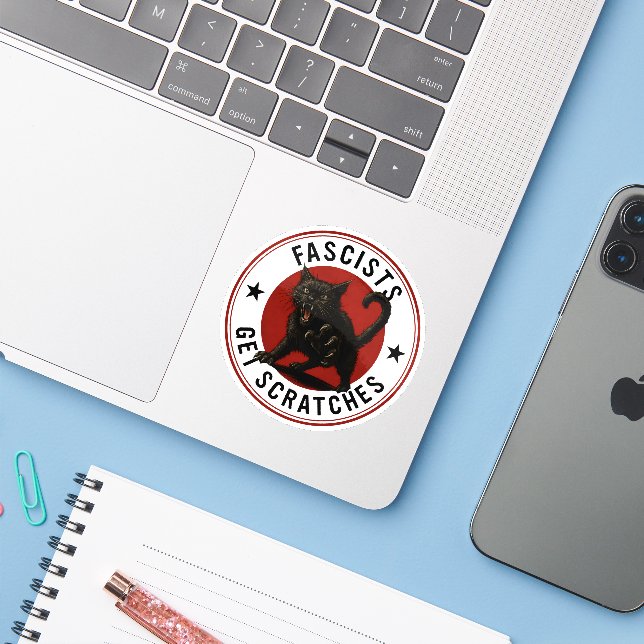 Cats Against Fascists (Laptop w/ iPhone)