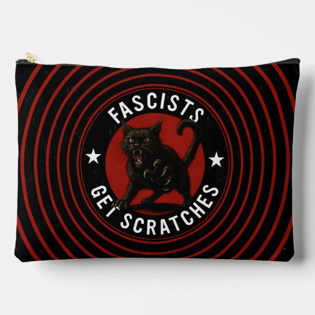 Cats Against Fascists Accessory Pouch (Front)