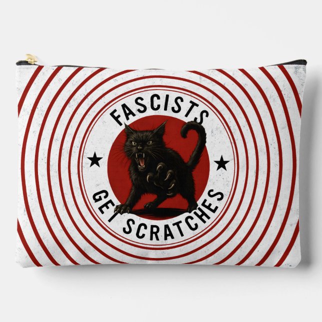 Cats Against Fascists Accessory Pouch (Front)