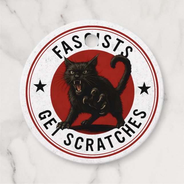 Cats Against Fascists Favour Tags (Front)