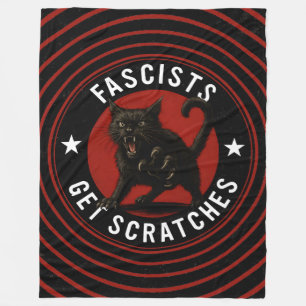 Cats Against Fascists Fleece Blanket