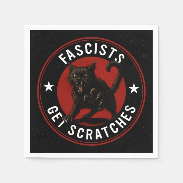 Cats Against Fascists Napkin (Front)