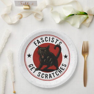 Cats Against Fascists Paper Plate